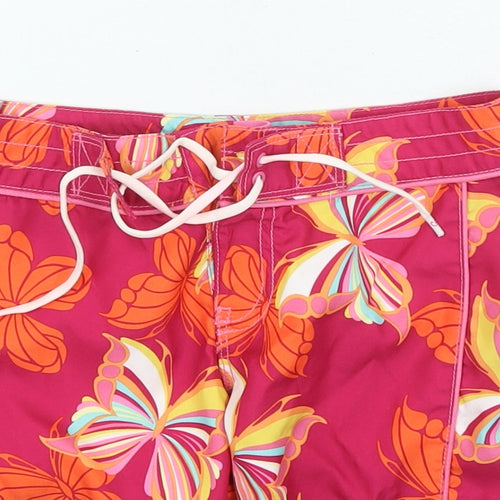 Gap Boys Pink Floral Polyester Cargo Shorts Size 8 Years Regular Drawstring - Swim Shorts
