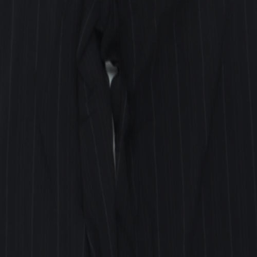 Preworn Mens Black Polyester Trousers Size 36 in L27 in Regular Zip