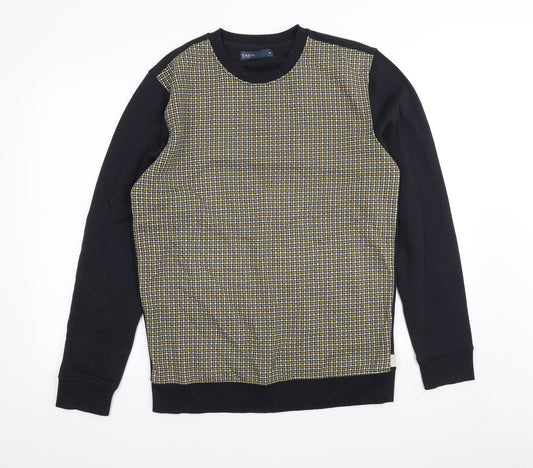 Matalan Mens Multicoloured Herringbone Cotton Pullover Sweatshirt Size M