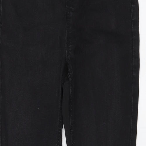 New Look Womens Black Cotton Jegging Leggings Size 10 L25 in