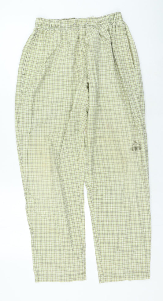 McKINLEY Mens Beige Plaid Polyester Trousers Size S L25 in Regular