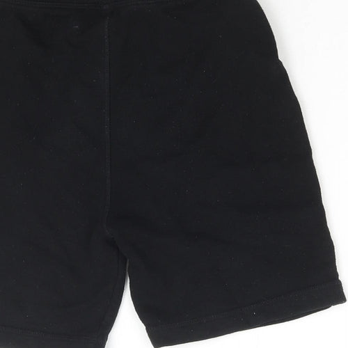 Matalan Boys Black Cotton Sweat Shorts Size 9 Years Regular Drawstring