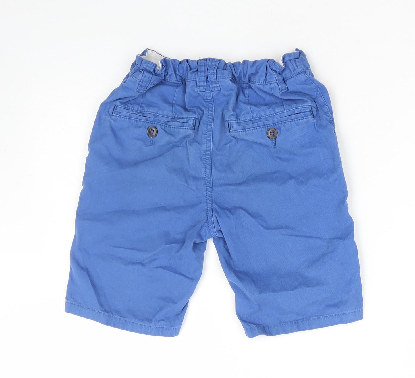 Dunnes Stores Boys Blue Cotton Chino Shorts Size 8 Years Regular Zip