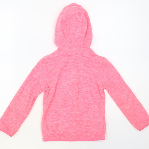 Dunnes Stores Girls Pink Polyester Full Zip Hoodie Size 5-6 Years Zip
