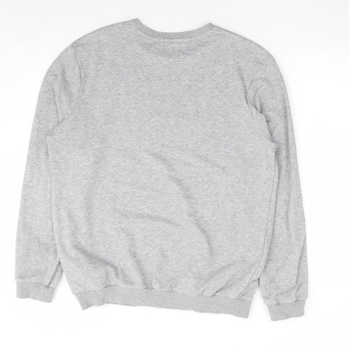 New Look Mens Grey Cotton Pullover Sweatshirt Size M