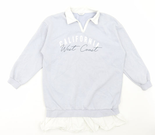 Primark Girls Blue Cotton Pullover Sweatshirt Size 13-14 Years Pullover - California