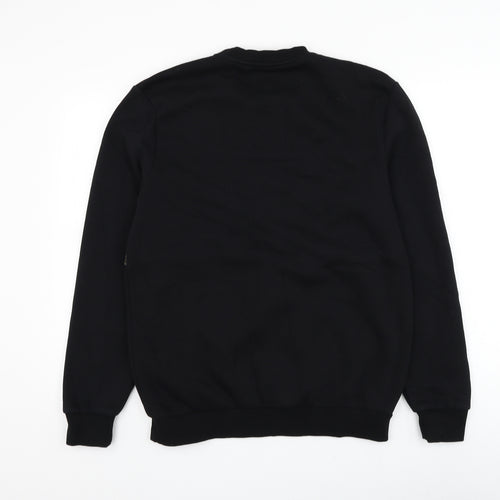 River Island Mens Black Cotton Pullover Sweatshirt Size S - Maison Riviera