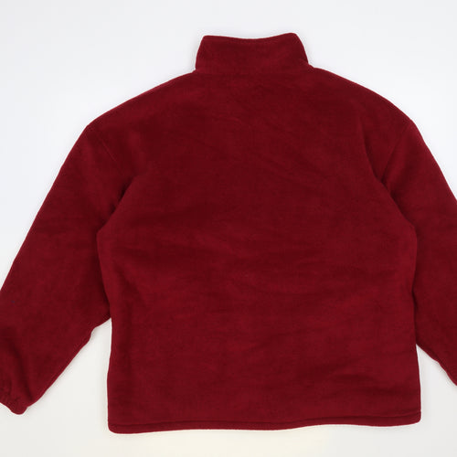 Icecube Womens Red Polyester Full Zip Sweatshirt Size XL Zip