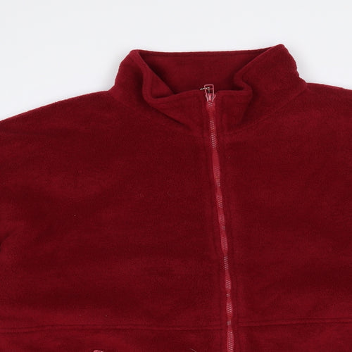 Icecube Womens Red Polyester Full Zip Sweatshirt Size XL Zip