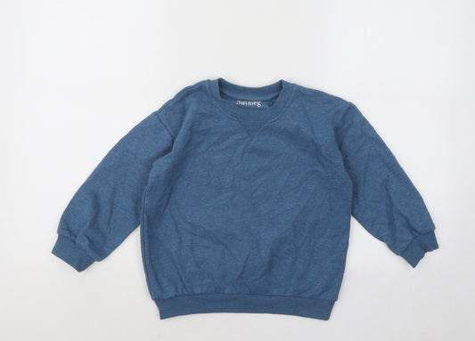 Nutmeg Boys Blue Cotton Pullover Sweatshirt Size 4-5 Years Pullover