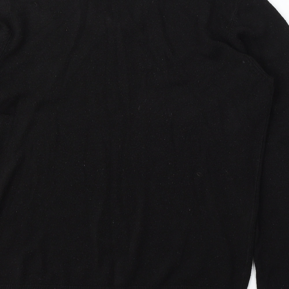 Kensington Mens Black V-Neck Polyester Pullover Jumper Size L