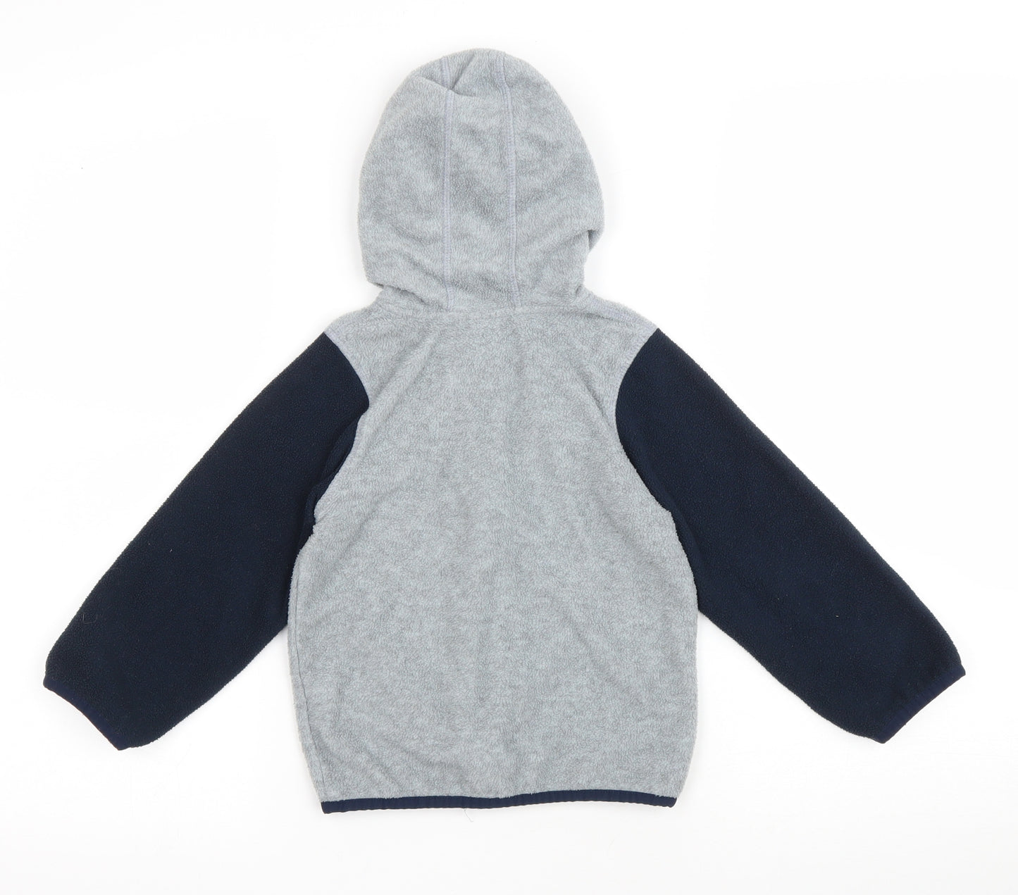 Lupilo Boys Grey Colourblock 100% Polyester Full Zip Hoodie Size 2-3 Years Zip
