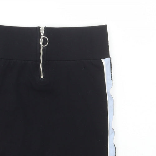 New Look Girls Black Cotton Straight & Pencil Skirt Size 10-11 Years Regular Zip