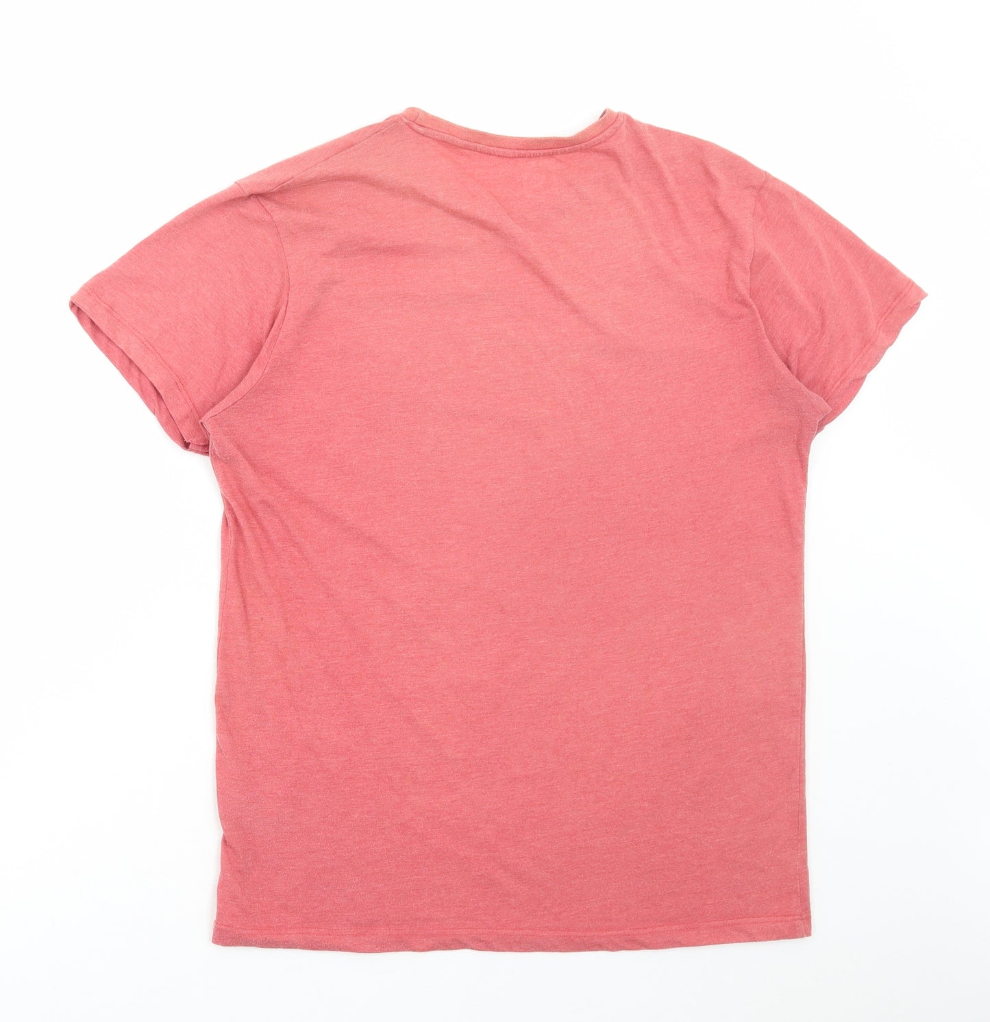 Cedar Wood State Mens Pink Cotton T-Shirt Size M Round Neck - Track & Field