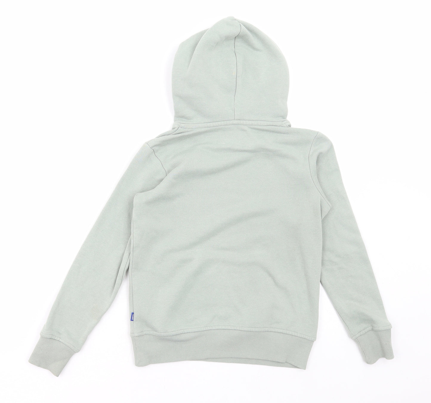 JACK & JONES Boys Green Cotton Pullover Hoodie Size 8-9 Years Pullover