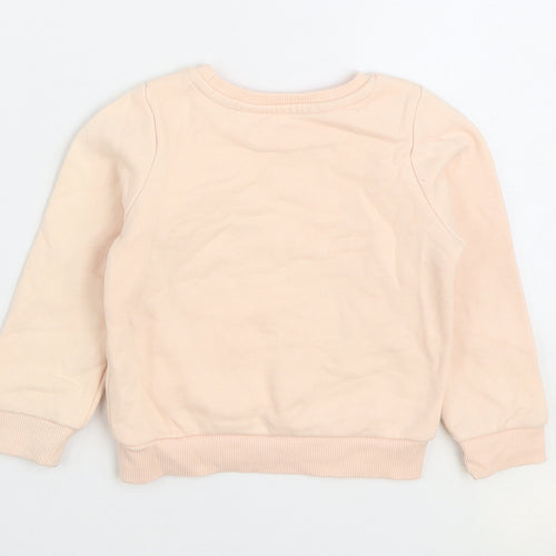 Nutmeg Girls Pink Cotton Pullover Sweatshirt Size 2-3 Years Pullover - Unicorn