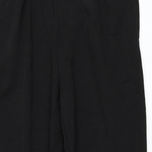 Crivit Mens Black Cotton Jogger Trousers Size 32 in L28 in Regular Drawstring