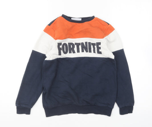 George Boys Blue Cotton Pullover Sweatshirt Size S Pullover - Fortnite