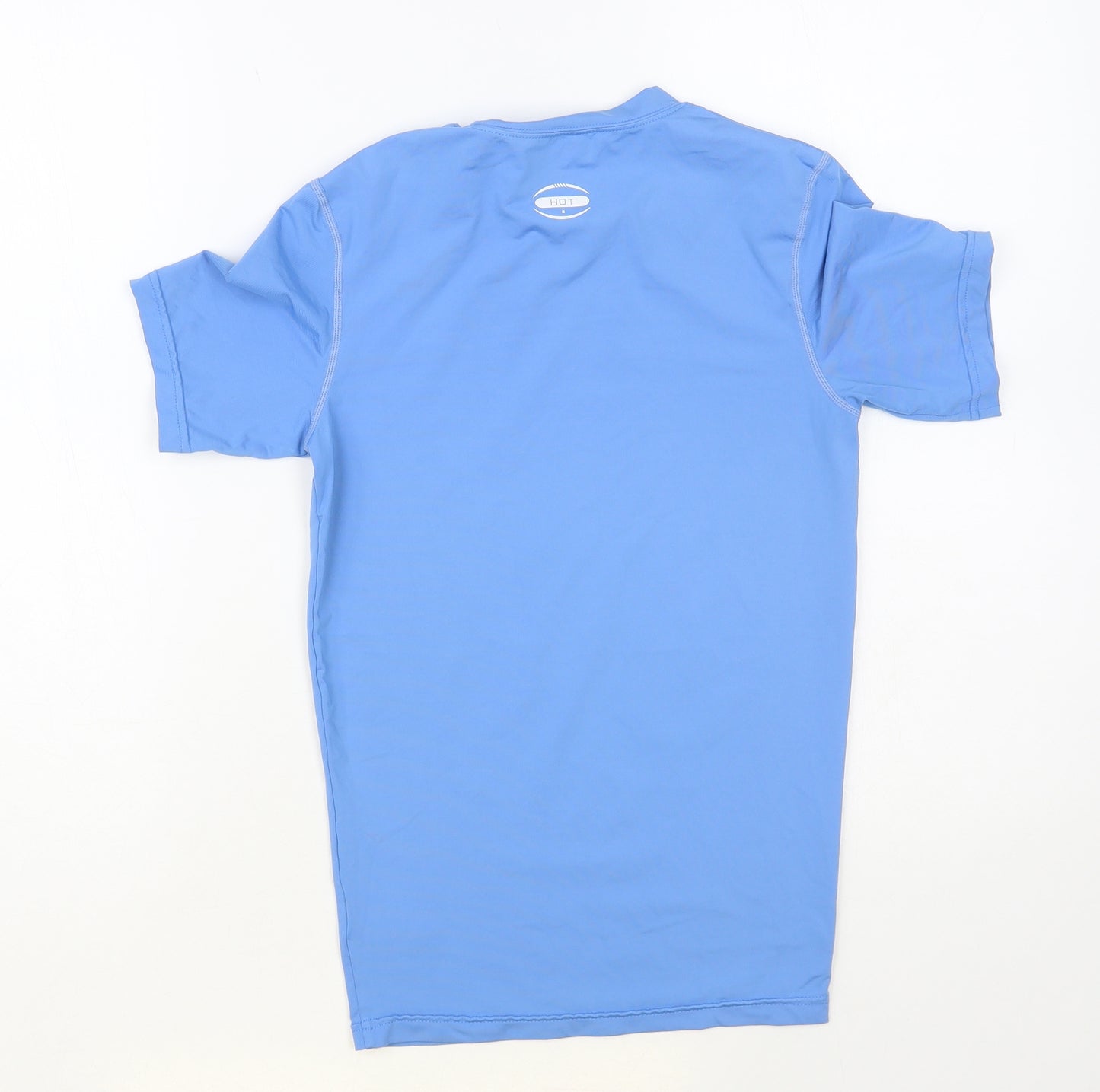 Canterbury Womens Blue Nylon Basic T-Shirt Size S Crew Neck Pullover