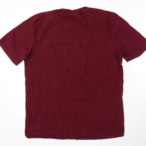 Kangaroo Poo Mens Red Cotton T-Shirt Size M Round Neck