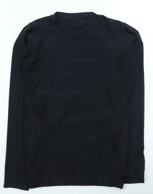 Sondico Mens Black Nylon Basic Casual Size M Round Neck Pullover
