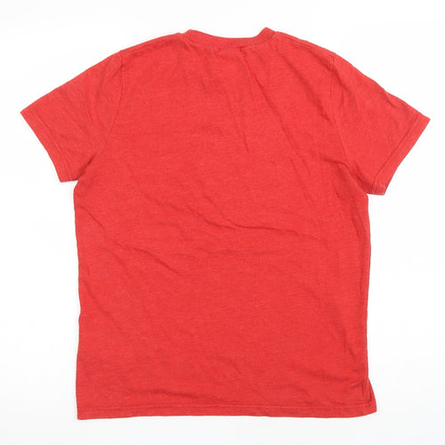 abercrombie kids Boys Red Cotton Basic T-Shirt Size XL Round Neck