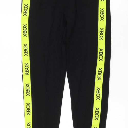 Xbox Boys Black 100% Cotton Jogger Trousers Size M L25 in Regular - Elasticated Waist