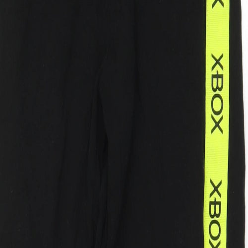 Xbox Boys Black 100% Cotton Jogger Trousers Size M L25 in Regular - Elasticated Waist