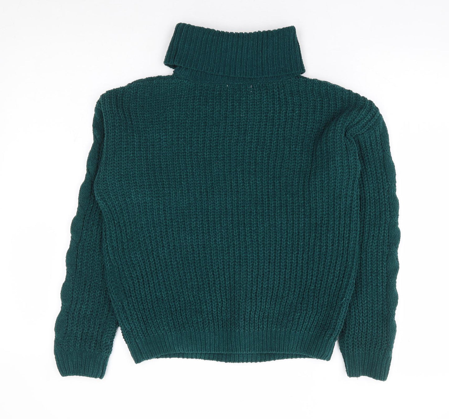 Primark Girls Green Roll Neck Polyester Pullover Jumper Size 10-11 Years Pullover