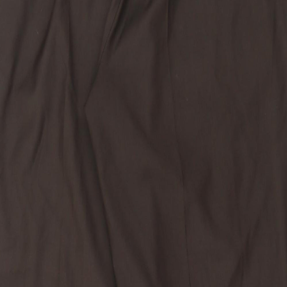 Covington Mens Brown Polyester Trousers Size 36 in L29 in Regular Zip