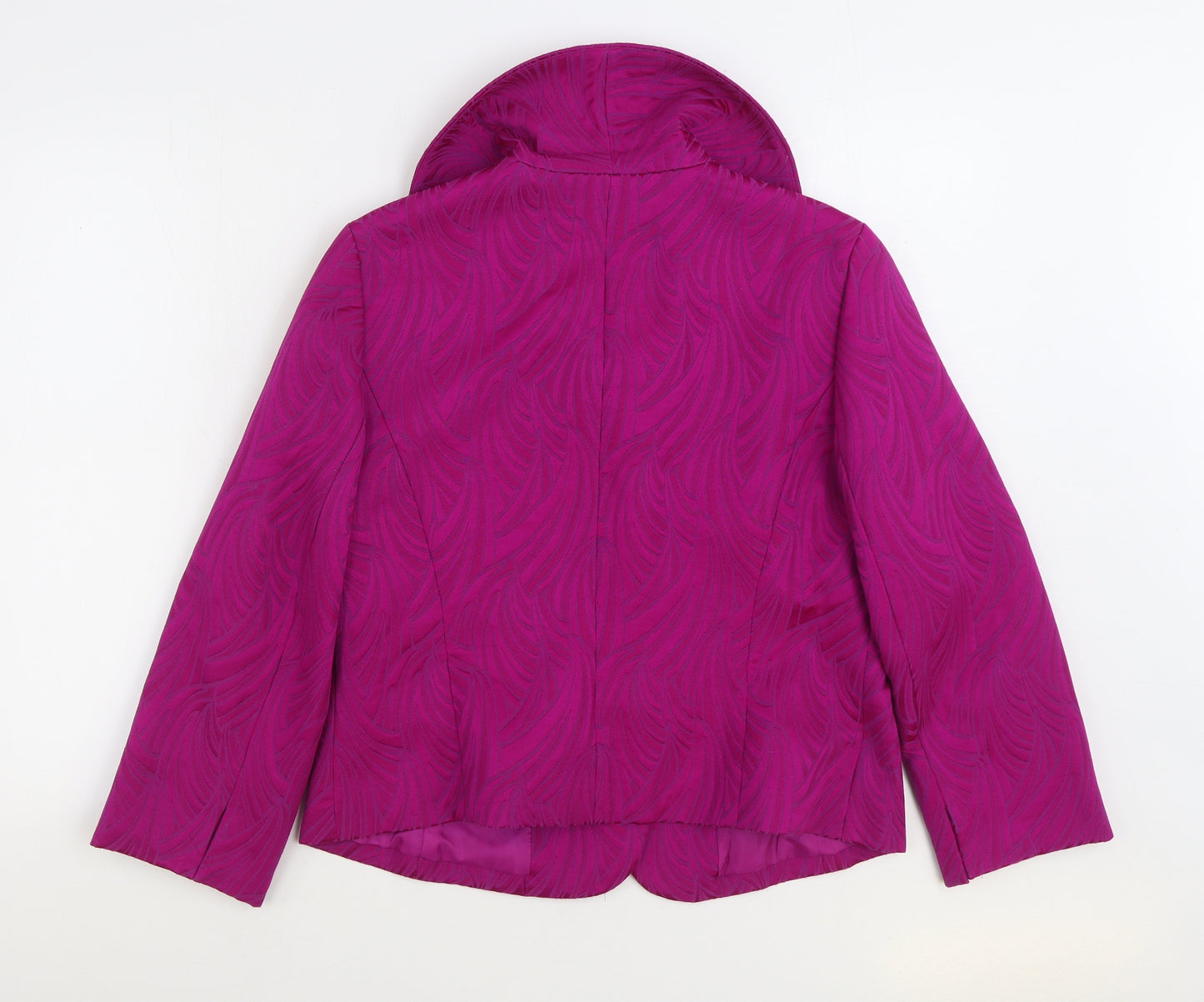 Chaus Womens Pink Geometric Jacket Size 10 Button
