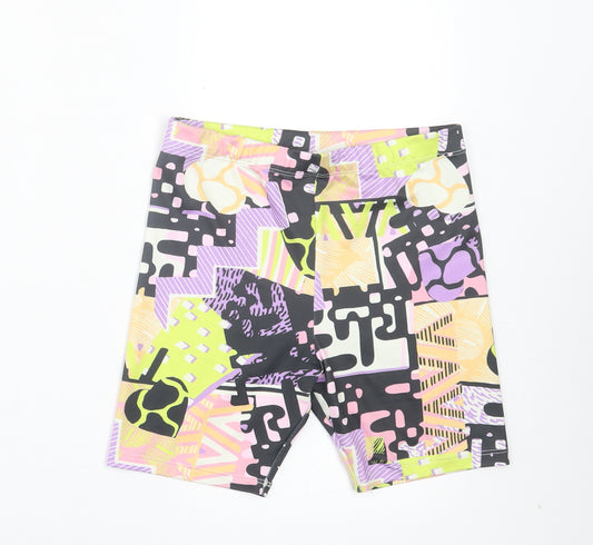 NEXT Girls Multicoloured Geometric Polyester Biker Shorts Size 10 Years Regular