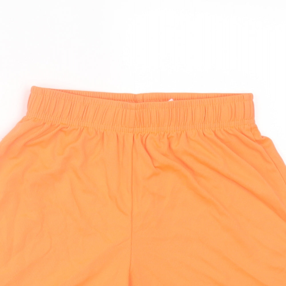 Sondico Boys Orange Polyester Sweat Shorts Size 13 Years Regular Tie