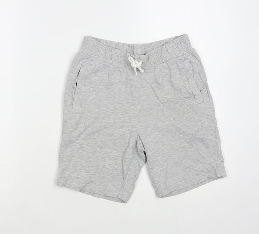 Dunnes Stores Boys Grey Cotton Sweat Shorts Size 10-11 Years Regular Drawstring