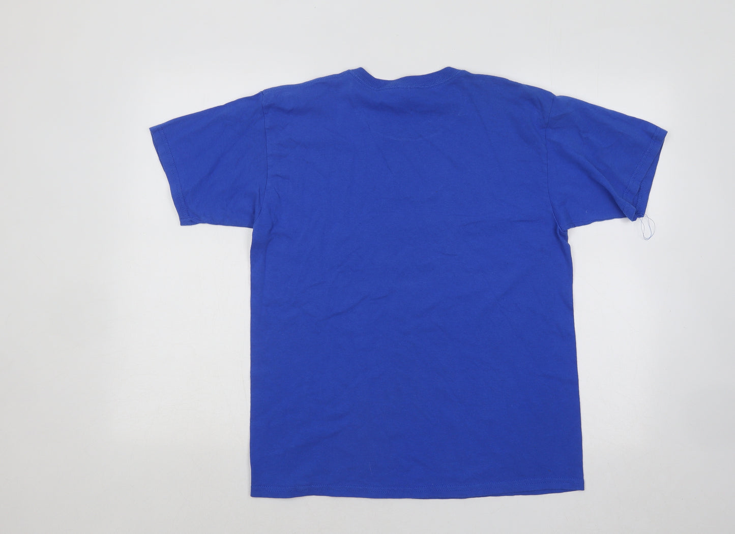Gildan Mens Blue Cotton T-Shirt Size XL Round Neck - Gaming