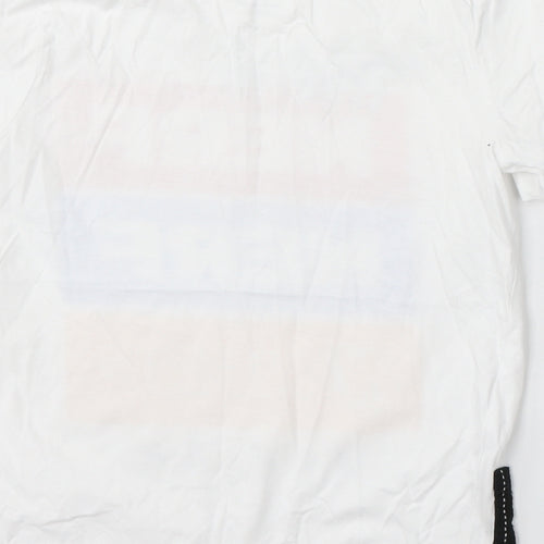 NERF Boys White Cotton Basic T-Shirt Size 8-9 Years Round Neck - NERF