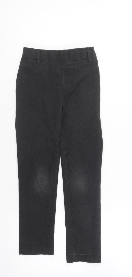 Marks and Spencer Boys Black Polyester Dress Pants Trousers Size 5-6 Years Regular