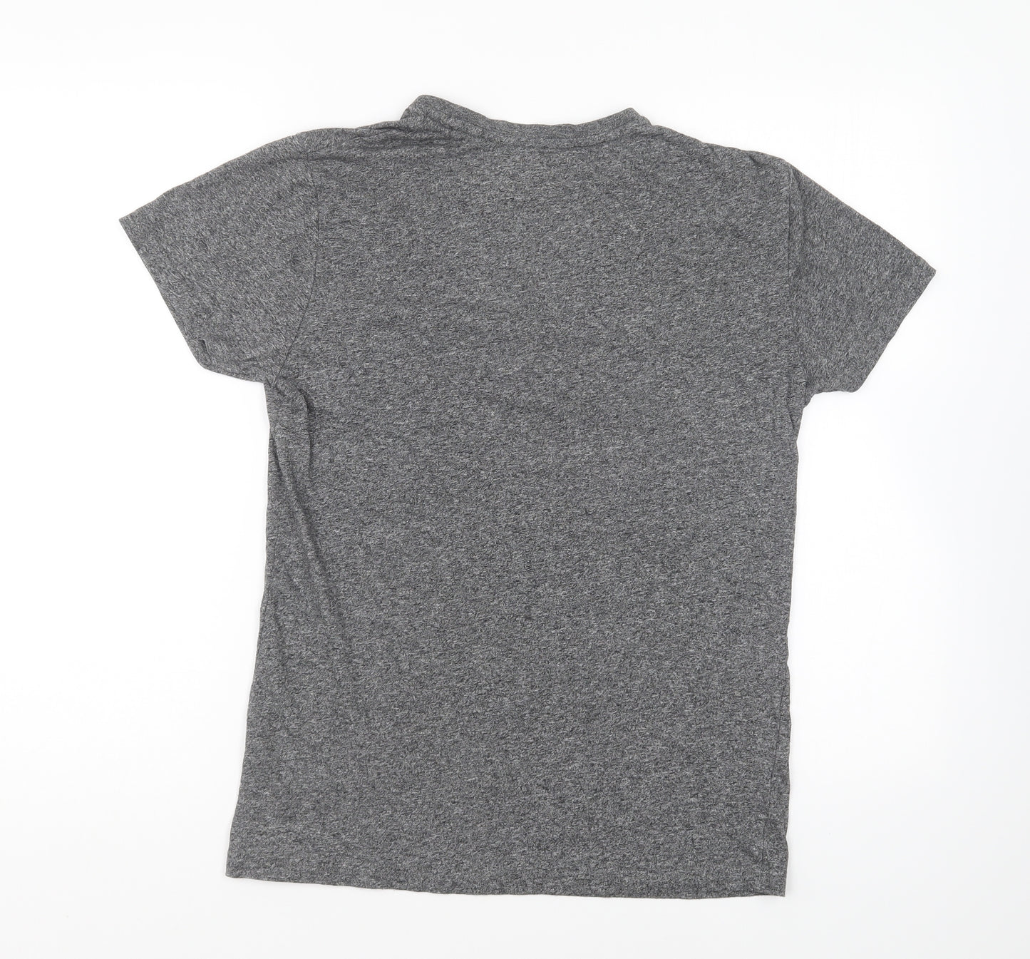 Primark Mens Grey Cotton T-Shirt Size S Round Neck