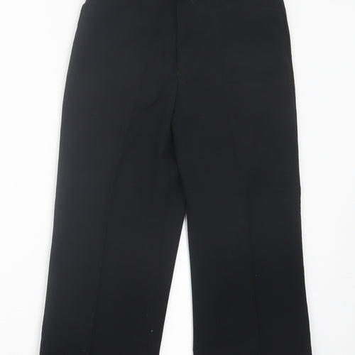 Debenhams Boys Black Polyester Capri Trousers Size 11 Years Regular Button - School Wear