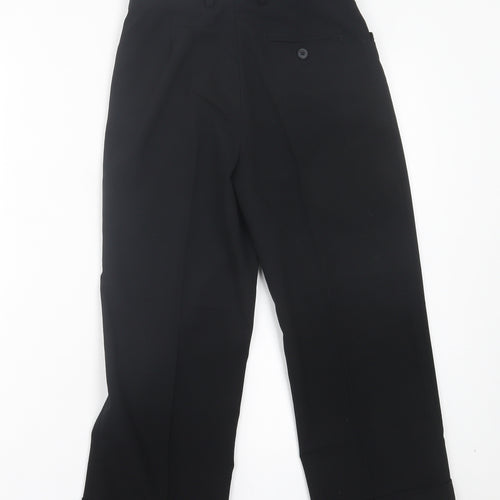 Debenhams Boys Black Polyester Capri Trousers Size 11 Years Regular Button - School Wear