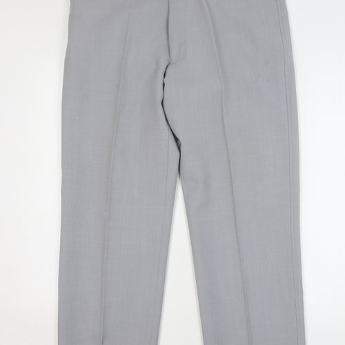 Farah Womens Grey Polyester Trousers Size 36 L31 in Regular Button