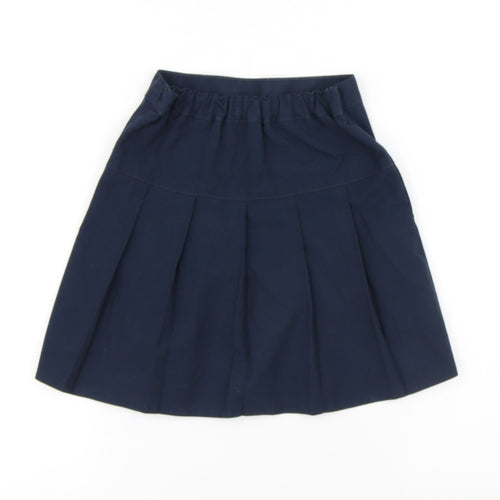 Dunnes Stores Girls Blue Polyester Pleated Skirt Size 4-5 Years Regular