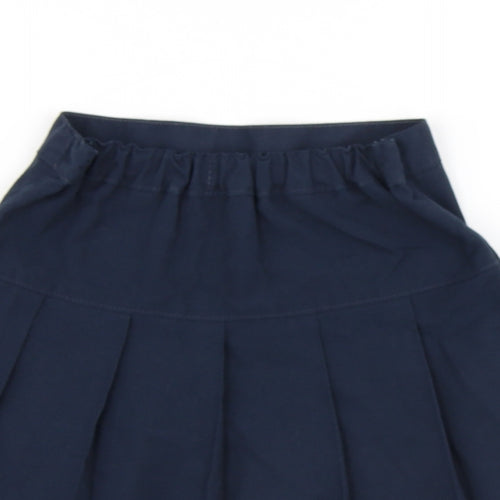 Dunnes Stores Girls Blue Polyester Pleated Skirt Size 4-5 Years Regular