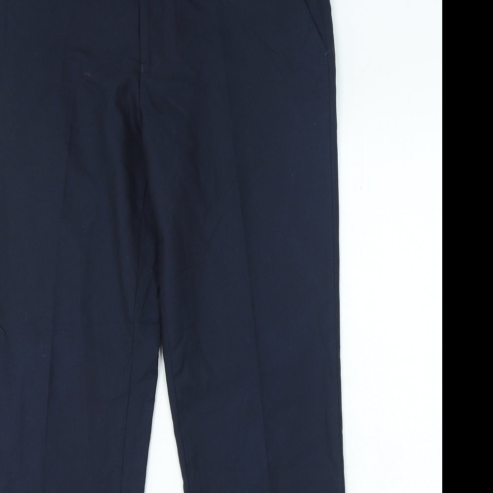 NEXT Mens Blue Polyester Trousers Size 34 in L27 in Regular Zip