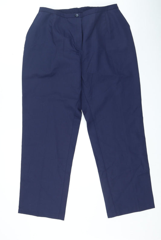 Meltemi Mens Blue Polyester Trousers Size 28 in L25 in Regular Zip