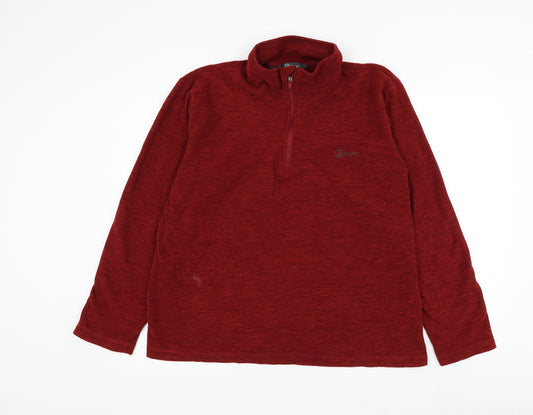 Hi Gear Mens Red Polyester Full Zip Sweatshirt Size M