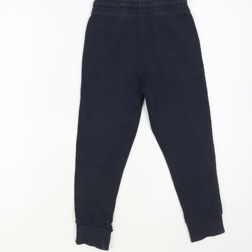 Dunnes Stores Boys Blue Cotton Jogger Trousers Size 6 Years Regular Drawstring