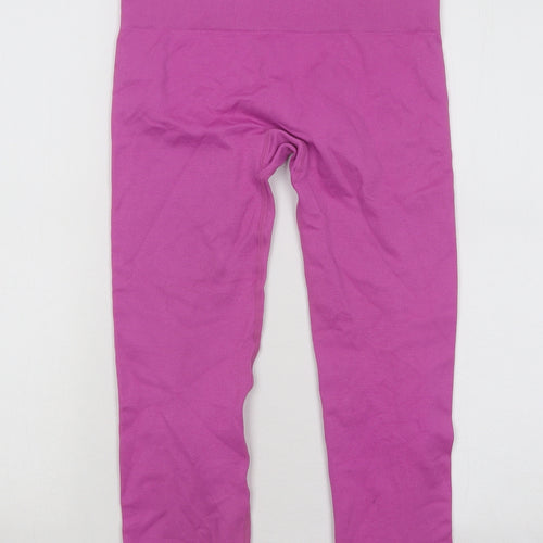 Primark Womens Purple Nylon Compression Leggings Size 10 L22 in Regular