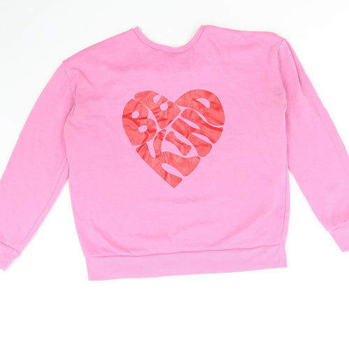 Dunnes Stores Girls Pink Cotton Pullover Sweatshirt Size 13-14 Years Pullover - Be Kind