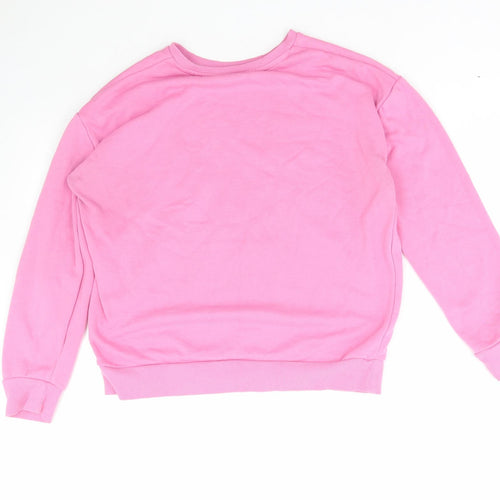 Dunnes Stores Girls Pink Cotton Pullover Sweatshirt Size 13-14 Years Pullover - Be Kind